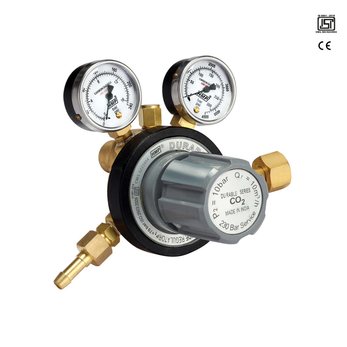 Double Gauge CO2 Gas Pressure Regulator.